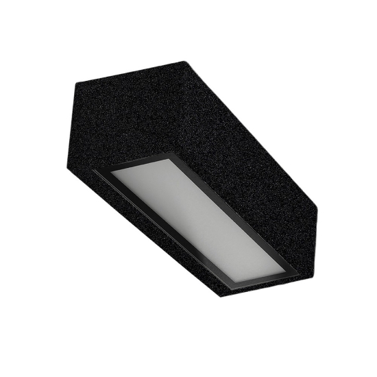 Applique moderna nera da esterno ip54 26cm per balcone