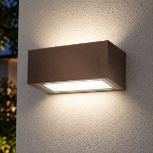 Applique ip54 26cm moderna da esterno ruggine per balcone