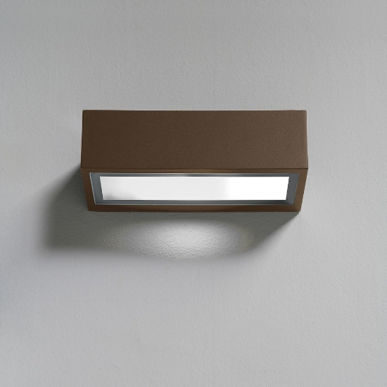 Applique ip54 26cm moderna da esterno ruggine per balcone