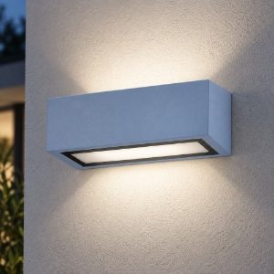 Applique ip54 26cm da esterno rettangolare moderna carta da zucchero