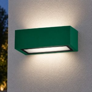 Applique da esterno moderna verde bosco ip54 26cm
