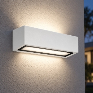 Applique da esterno moderna bianca ip54 26cm