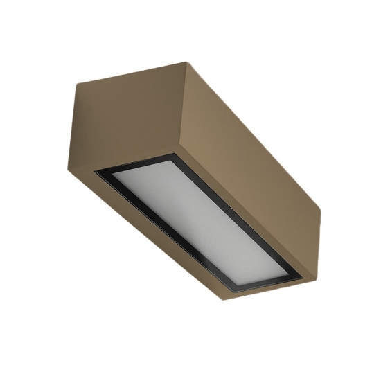 Applique da esterno rettangolare moderna sabbia ip54 26cm