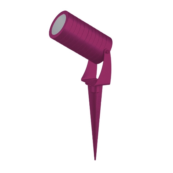 Faretto ip65 orientabile moderno da esterno prato magenta