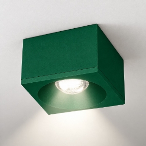 Faretto led da soffitto moderno quadrato verde bosco 8w 3000k