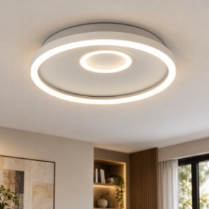 Gea luce melania plafoniera led 30w 3000k bianca  moderna