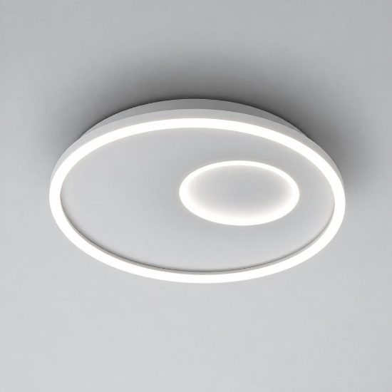 Gea luce melania plafoniera moderna led 50w 3000k circolare bianca