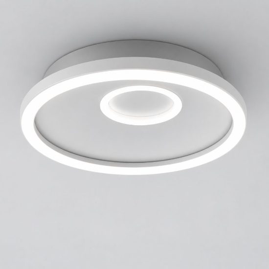 Gea luce melania plafoniera moderna led 50w 4000k tonda per salotto