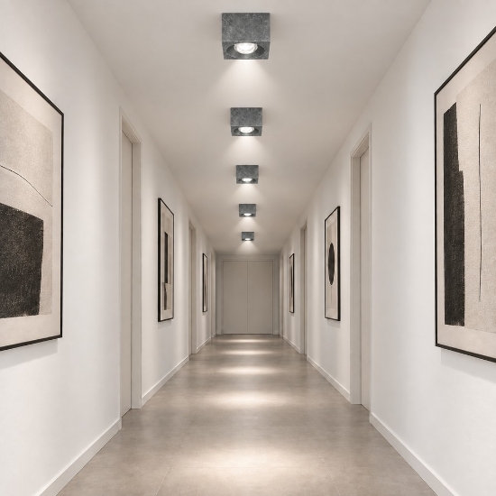 Faretto led da soffitto moderno foglia argento 8w 3000k