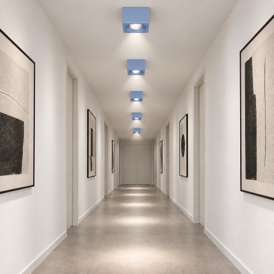 Faretto led 8w 3000k da soffitto moderno quadrato carta da zucchero