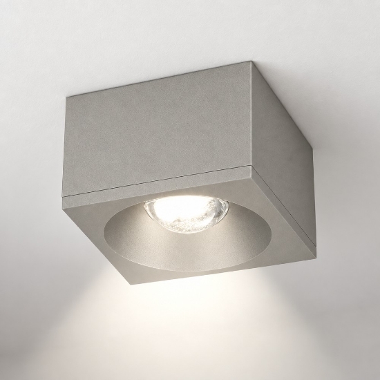 Faretto led da soffitto moderno per sala da pranzo quadrato tortora 8w 3000k