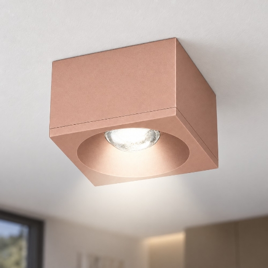 Faretto led da soffitto quadrato moderno pesca 8w 3000k