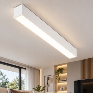 Perenz grid plafoniera lineare moderna bianca led 19w cct 3000k 4000k 6000k dimmerabile
