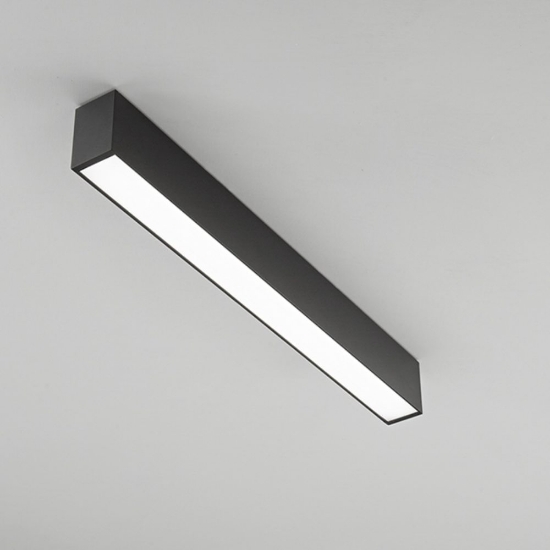 Perenz grid plafoniera per cucina moderna lineare nera led 19w cct 3000k 4000k 6000k dimmerabile
