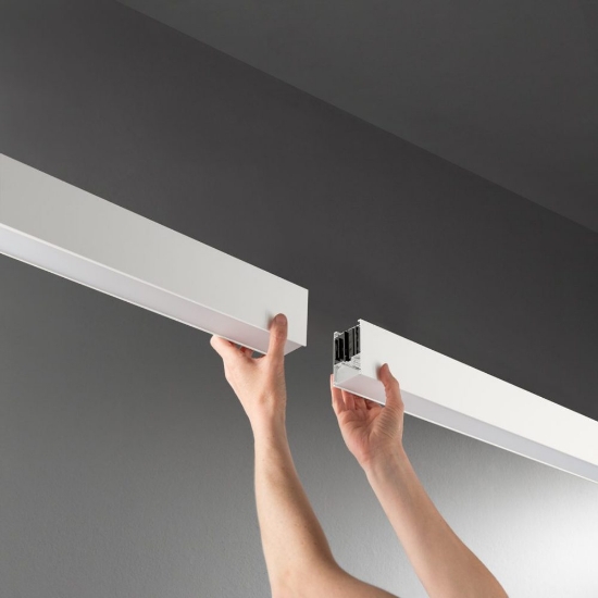 Perenz plafoniera moderna grid bianca led 40w cct 3000k 4000k 6000k dimmerabile