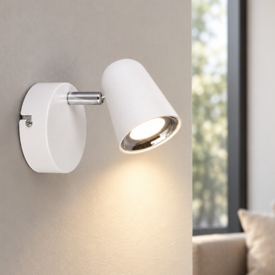 Faretto bianco opaco orientabile led 3.5w 3000k