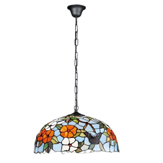 Lampada a sospensione per cucina moderna cupola multicolor vetro