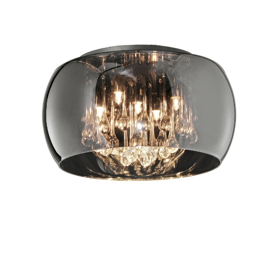 Plafoniera design gocce vetro per salotto