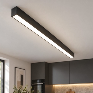 Perenz grig plafoniera lineare moderna nera 40w 3000k 4000k 6000k dimmerabile