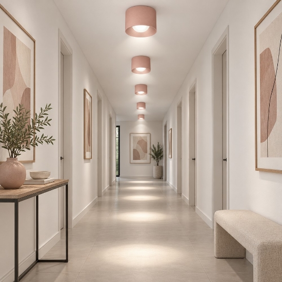 Faretto da soffitto moderno tondo pesca led 10w 3000k