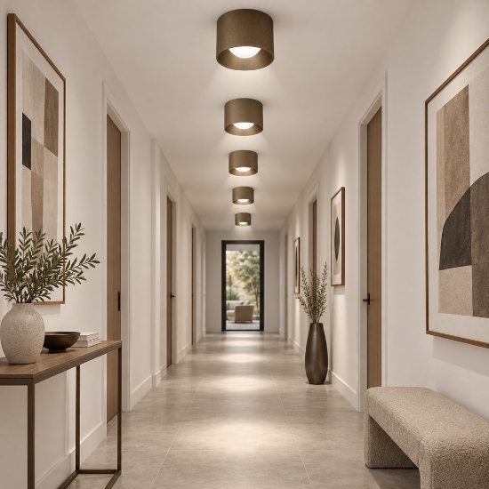 Faretto moderno ruggine led 10w 3000k 10cm