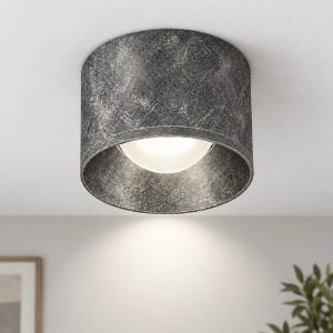 Faretto moderno da soffitto tondo foglia argento led 10w 3000k