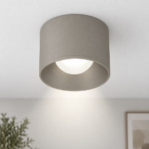 Faretto per corridoio moderno tondo tortora led 10w 3000k
