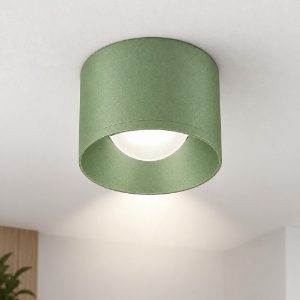 Faretto led 10w 3000k moderno da soffitto tondo verde salvia