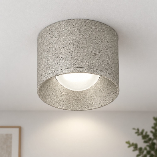 Faretto da soffitto led 10w 3000k moderno tondo effetto muro