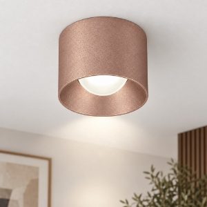 Faretto led 8w 3000k moderno da soffitto tondo oro rosato