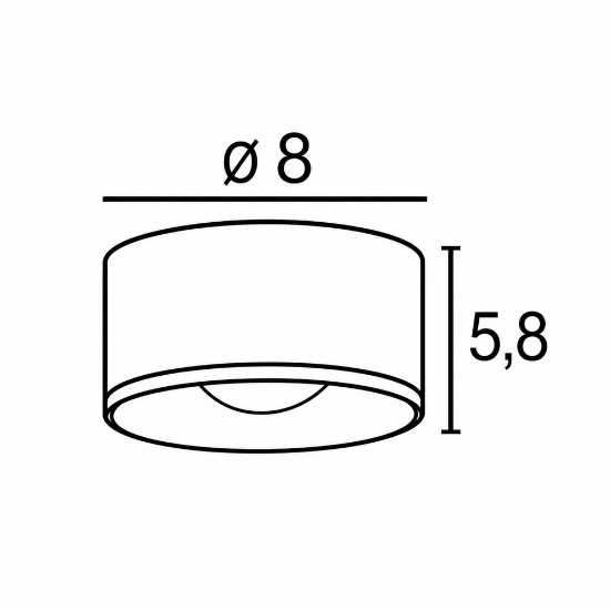 Faretto led 8w 3000k tondo moderno da soffitto giallo girasole