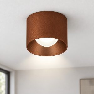 Faretto led 8w 3000k moderno da soffitto tondo rame opaco