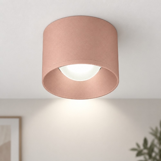 Faretto da soffitto moderno tondo pesca led 8w 3000k