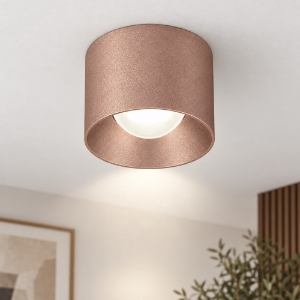Faretto tondo moderno da soffitto oro rosato led 10w 3000k