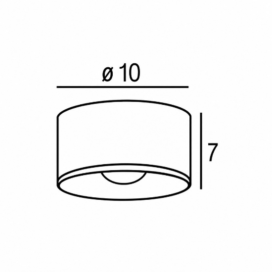 Faretto moderno da soffitto tondo bordeaux led 10w 3000k