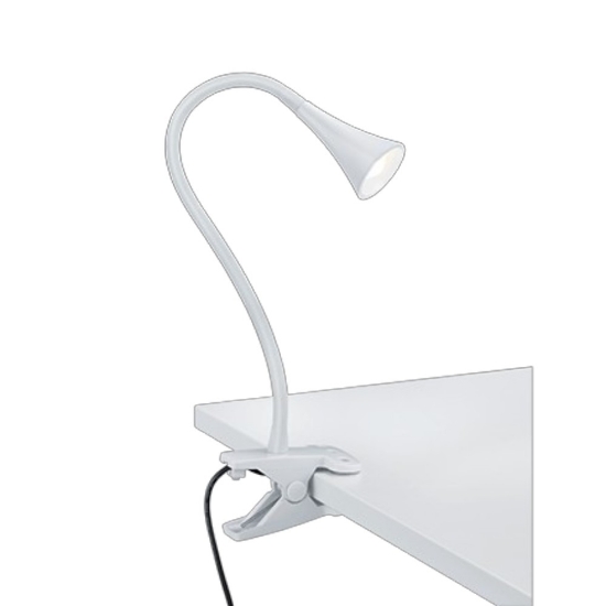 Lampada da scrivania moderna flessibile bianca led 3w 3000k