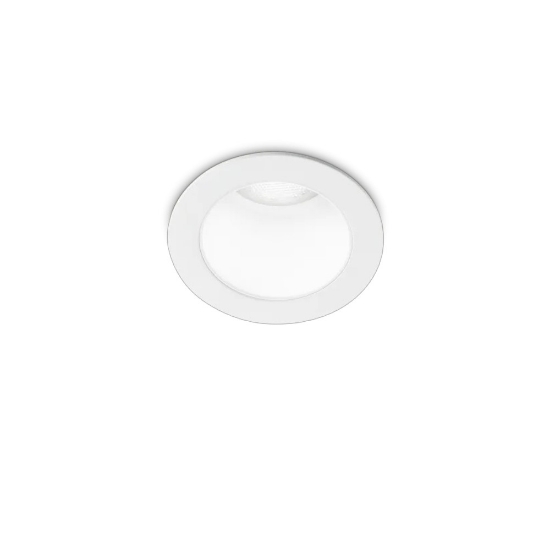 Faretto da incasso a soffitto tondo bianco ideal quark led 3000k