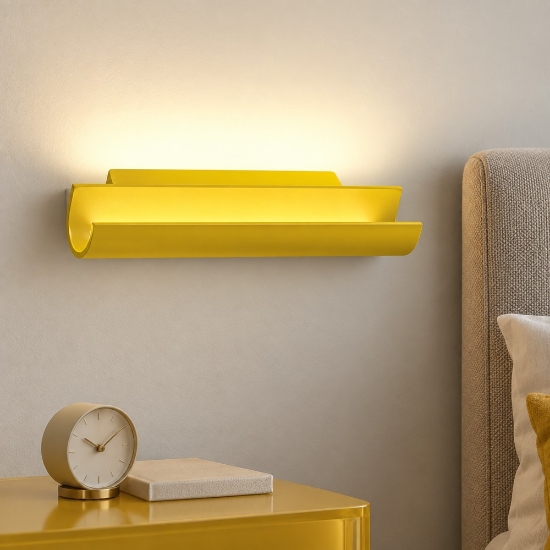 Applique per comodino camera da letto led 12w cct 3000k 4000k giallo