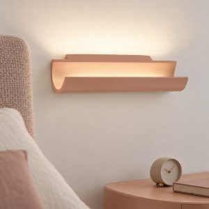 Applique per comodino camera da letto moderna pesca led 12w cct 3000k 4000k