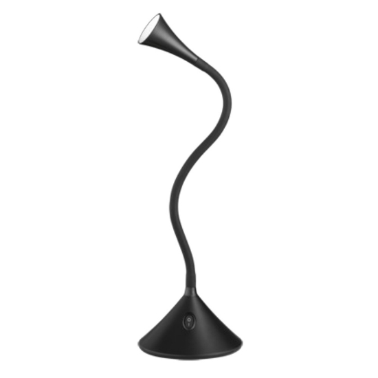 Lampada da tavolo orientabile nera led 3w 3000k