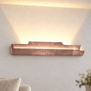 Applique da parete moderna oro rosato led 20w cct 3000k 4000k 37cm