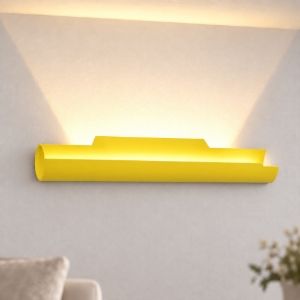 Applique led 20w cct 3000k 4000k moderna da parete giallo girasole