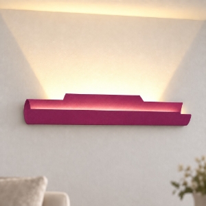 Applique led 20w cct 3000k 4000k moderna da parete magenta