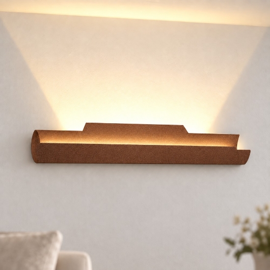 Applique led 20w cct 3000k 4000k moderna da parete rame opaco