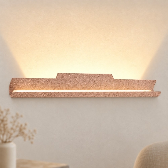 Applique led 28w cct 3000k 4000k moderna da parete oro rosato