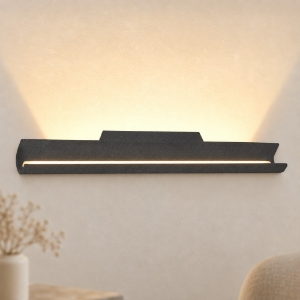 Applique moderna antracite per soggiorno da parete led 28w cct 3000k 4000k