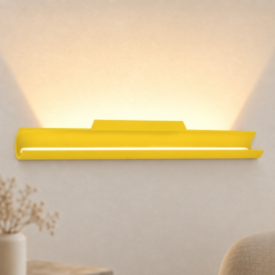Applique led 28w cct 3000k 4000k moderna da parete giallo girasole per soggiorno