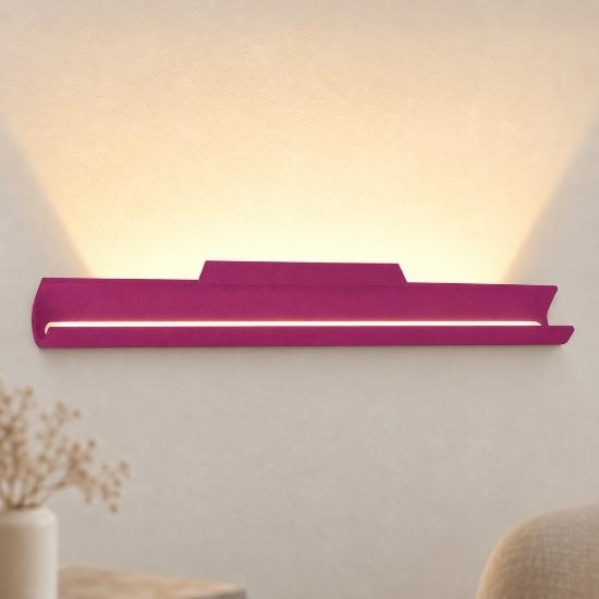 Applique led 28w cct 3000k 4000k moderna da parete per soggiorno magenta