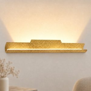 Applique moderna da parete oro opaco led 28w cct 3000k 4000k