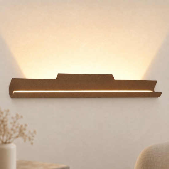 Applique led 28w cct 3000k 4000k moderno da parete per soggiorno ruggine